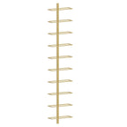 vidaXL Wand-Weinregale für 10 Flaschen 2 Stk. Golden Metall