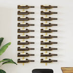 vidaXL Wand-Weinregale für 10 Flaschen 2 Stk. Golden Metall