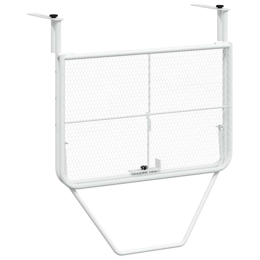 vidaXL Balkontisch Weiß 60x40 cm Stahl