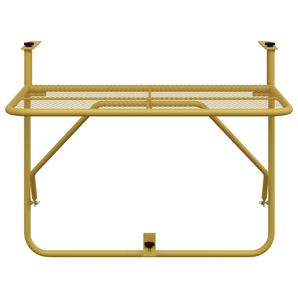 vidaXL Balkontisch Golden 60x40 cm Stahl