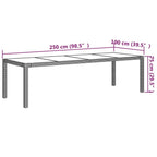 vidaXL 11-tlg. Garten-Essgruppe mit Kissen Poly Rattan Beige