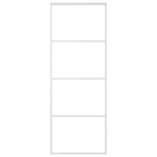 vidaXL Schiebetür ESG-Mattglas und Aluminium 76x205 cm Weiß