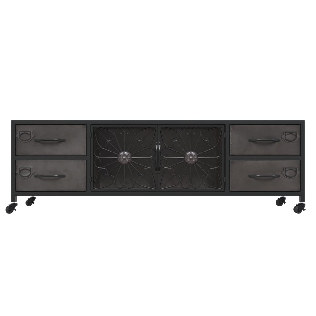vidaXL TV-Schrank Silbern 110x30x40 cm Eisen