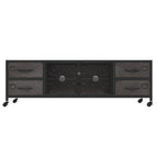 vidaXL TV-Schrank Silbern 110x30x40 cm Eisen