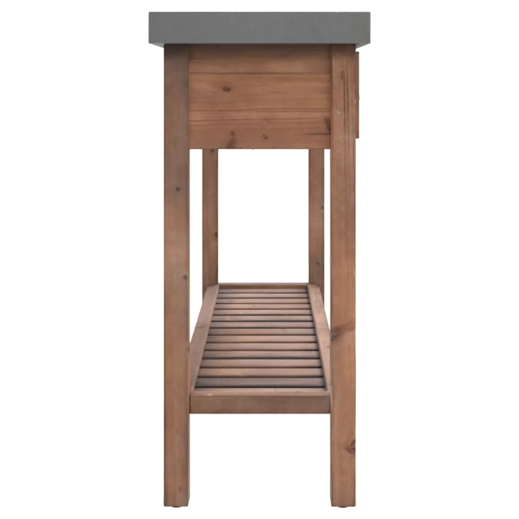 vidaXL Konsolentisch 110x35x80 cm Massivholz Tanne