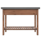 vidaXL Konsolentisch 110x35x80 cm Massivholz Tanne