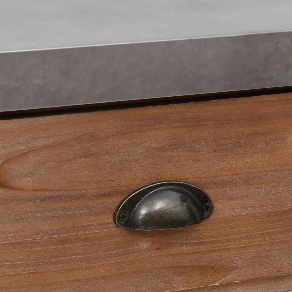 vidaXL Konsolentisch 110x35x80 cm Massivholz Tanne