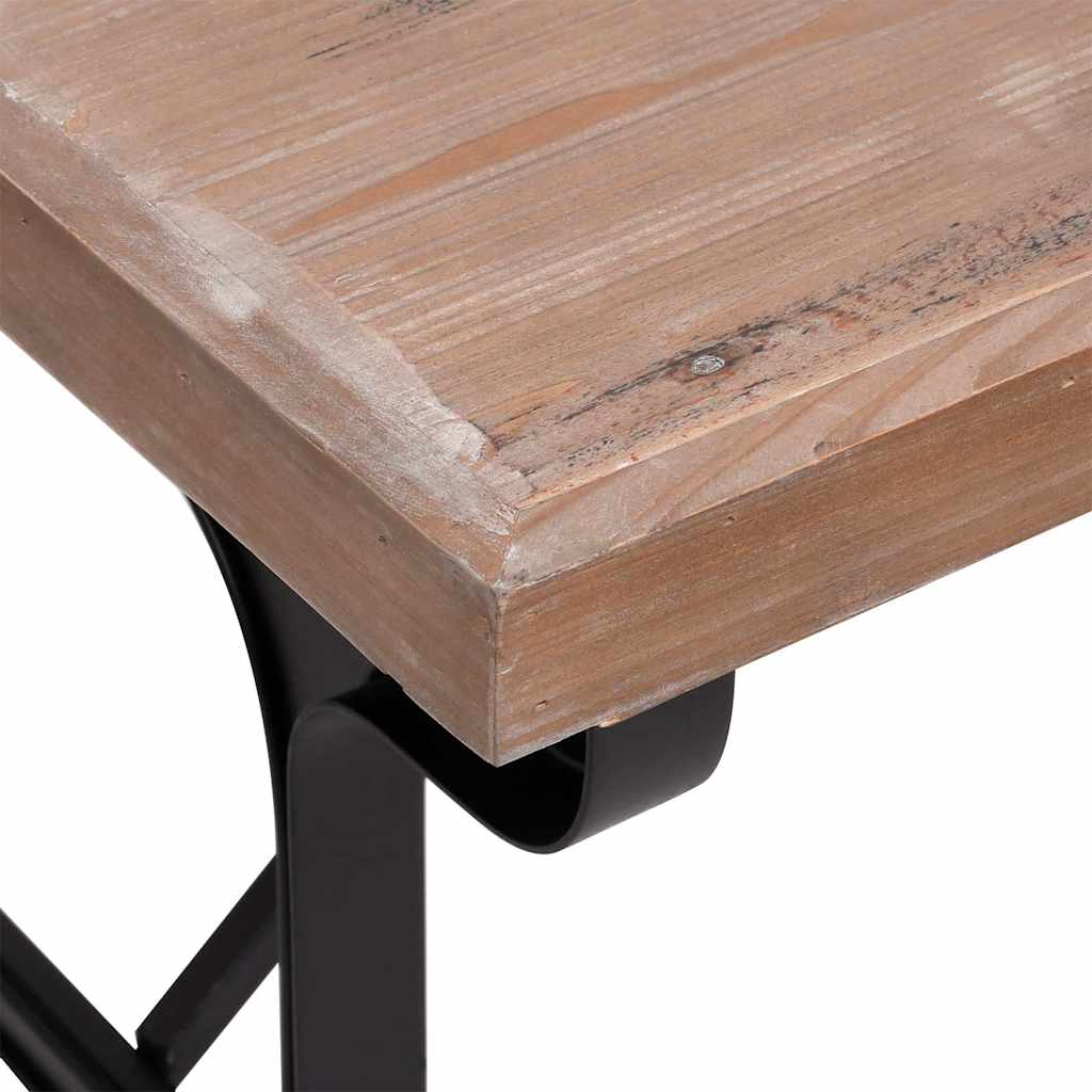 vidaXL Esstisch 110x65x82 cm Massivholz Tanne und Eisen