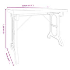 vidaXL Esstisch 110x65x82 cm Massivholz Tanne und Eisen