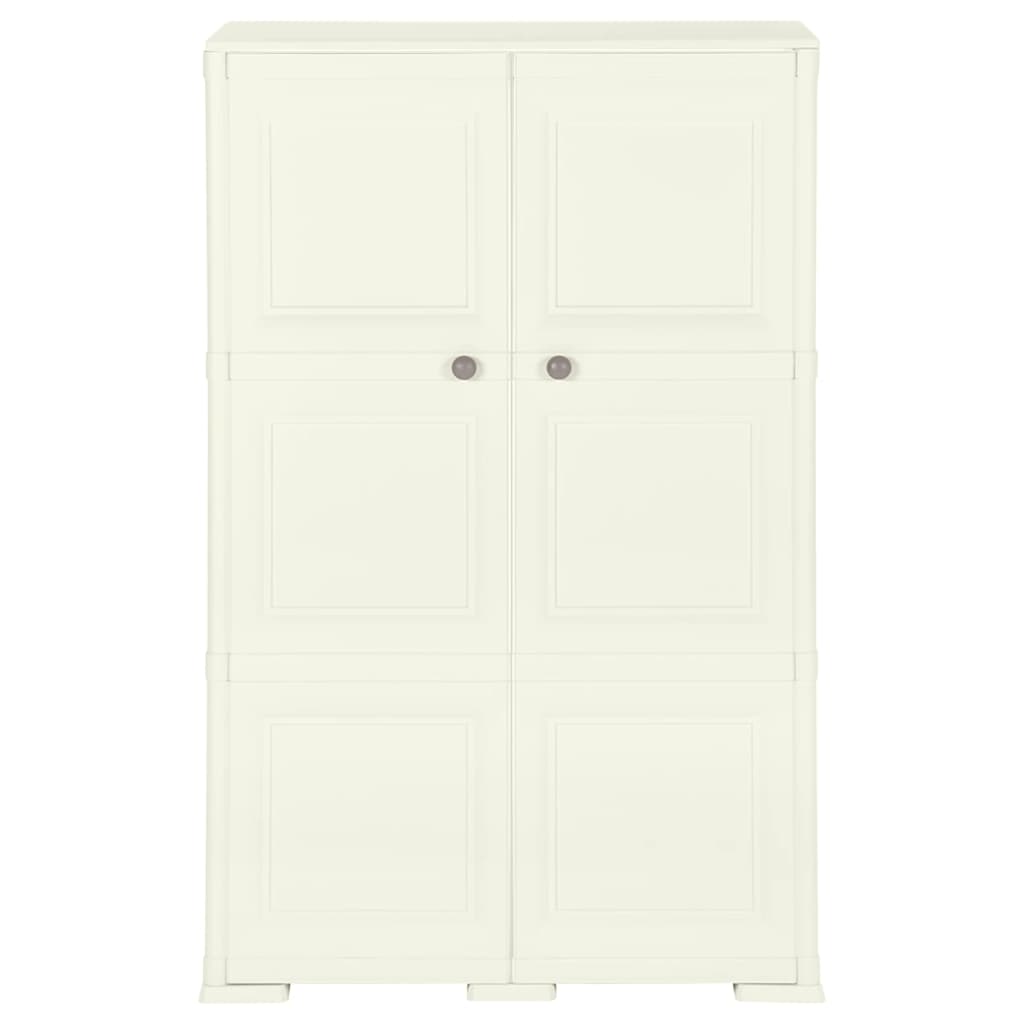 vidaXL Kunststoffschrank 79x43x125 cm Holzdesign Vanilleeis