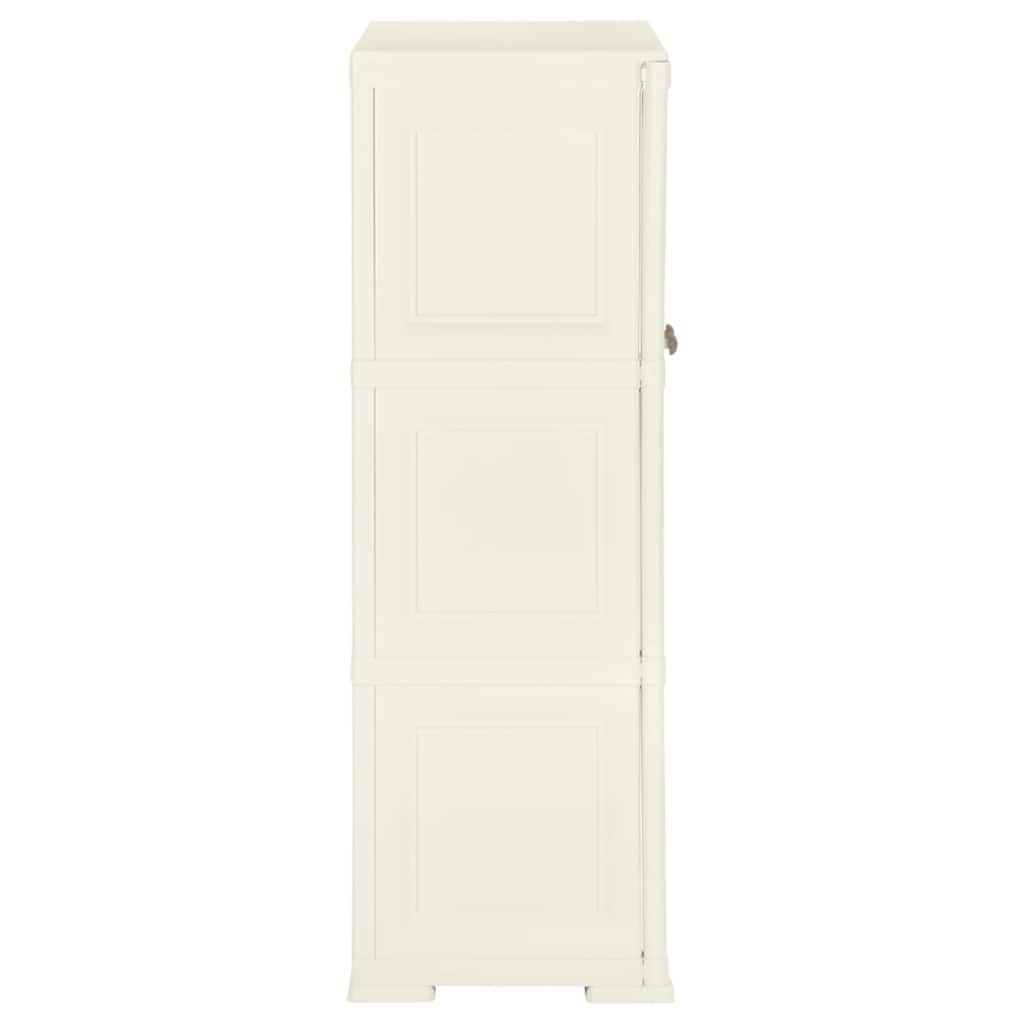 vidaXL Kunststoffschrank 79x43x125 cm Holzdesign Vanilleeis