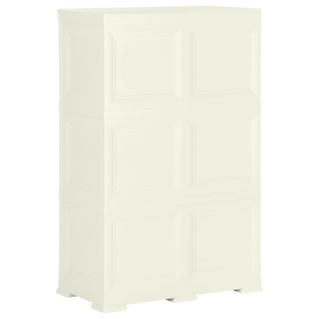 vidaXL Kunststoffschrank 79x43x125 cm Holzdesign Vanilleeis