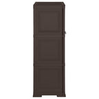 vidaXL Kunststoffschrank 79x43x125 cm Holzdesign Braun