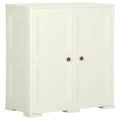 vidaXL Kunststoffschrank 79x43x125 cm Holzdesign Vanilleeis