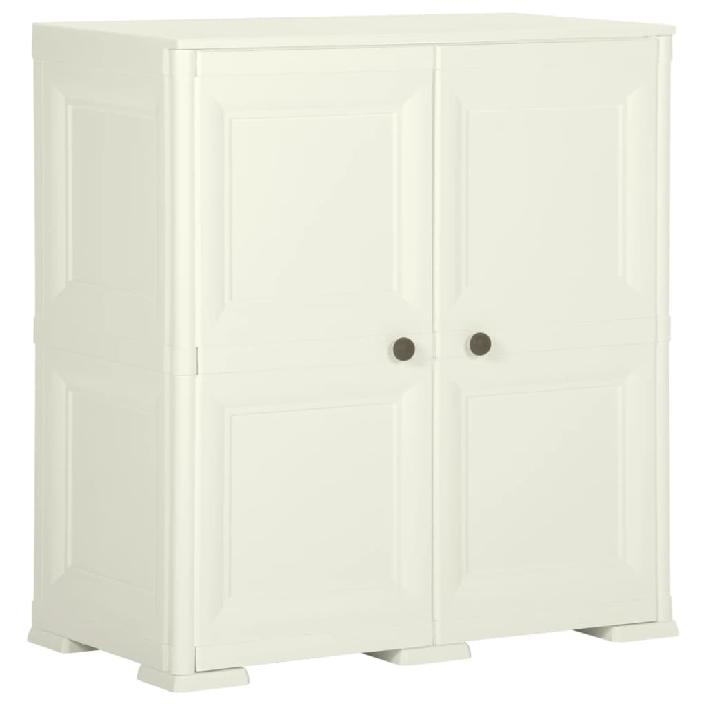 vidaXL Kunststoffschrank 79x43x125 cm Holzdesign Vanilleeis