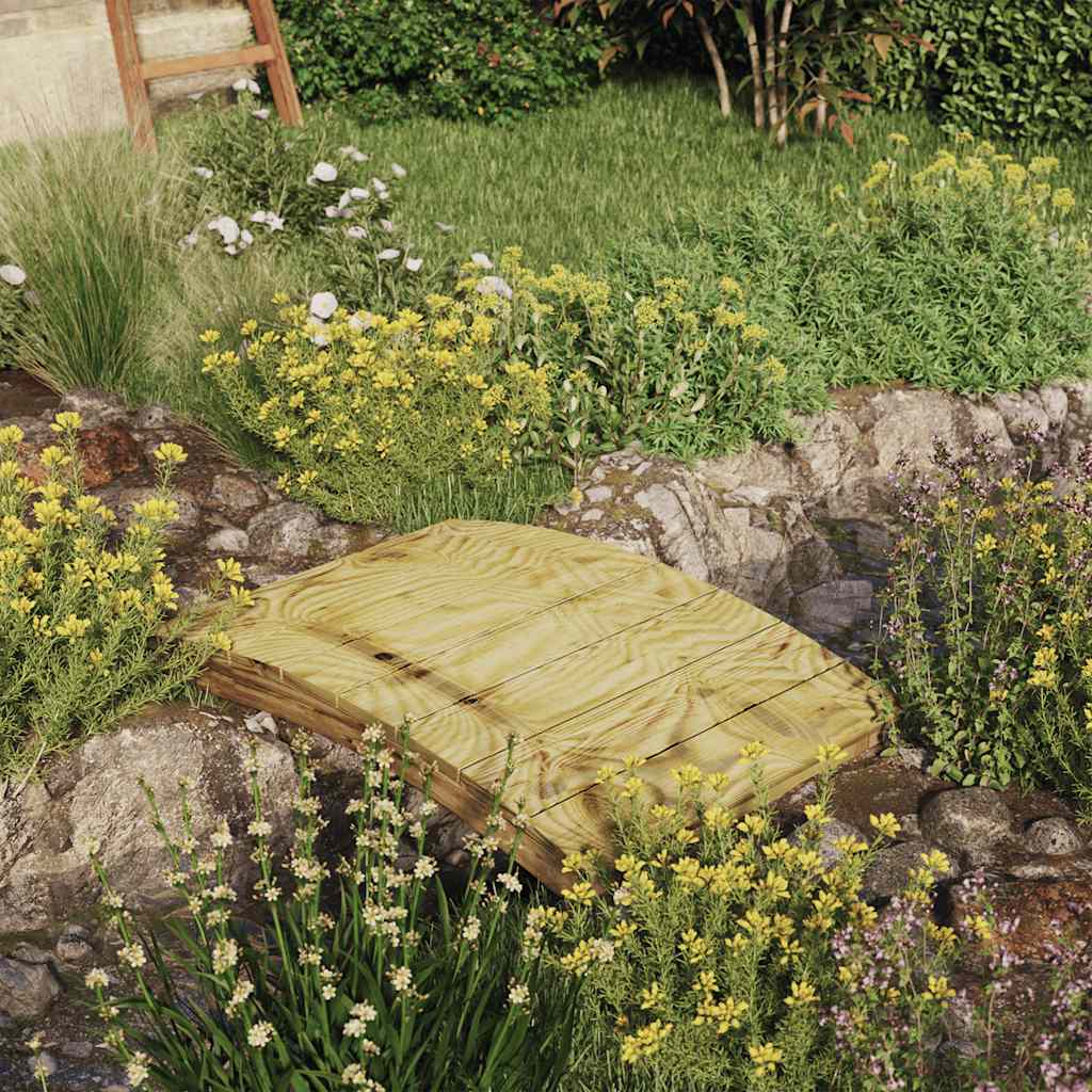vidaXL Gartenbrücke 110x74 cm Massivholz imprägniert Kiefer
