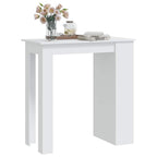 vidaXL Bartisch mit Ablagefläche Weiß 102x50x103,5 cm Holzwerkstoff