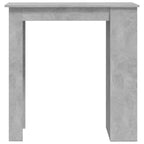 vidaXL Bartisch mit Regal Betongrau 102x50x103,5 cm