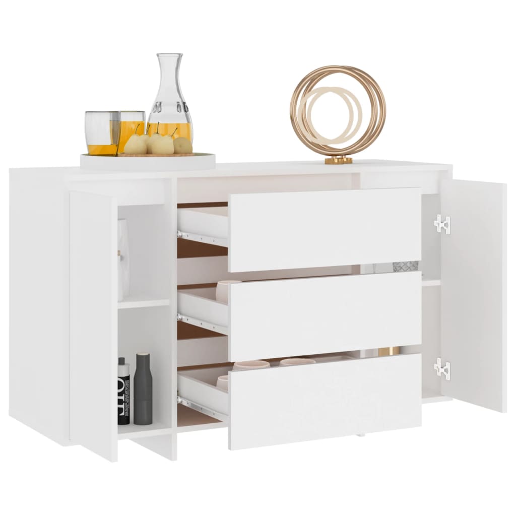 vidaXL Sideboard mit 3 Schubladen Weiß 120x41x75 cm Holzwerkstoff