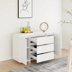 vidaXL Sideboard mit 3 Schubladen Weiß 120x41x75 cm Holzwerkstoff