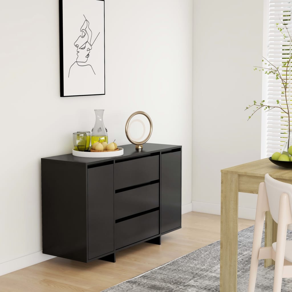 vidaXL Sideboard mit 3 Schubladen Weiß 120x41x75 cm Holzwerkstoff