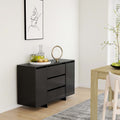 vidaXL Sideboard mit 3 Schubladen Weiß 120x41x75 cm Holzwerkstoff