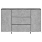 vidaXL Sideboard mit 3 Schubladen Betongrau 120x41x75 cm Holzwerkstoff