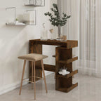 vidaXL Bartisch mit Regal Räuchereiche 100x50x101,5 cm Holzwerkstoff
