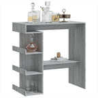 vidaXL Bartisch mit Regal Grau Sonoma 100x50x101,5 cm