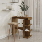 vidaXL Bartisch mit Regal Braun Eiche 100x50x101,5cm Holzwerkstoff
