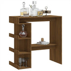 vidaXL Bartisch mit Regal Braun Eiche 100x50x101,5cm Holzwerkstoff