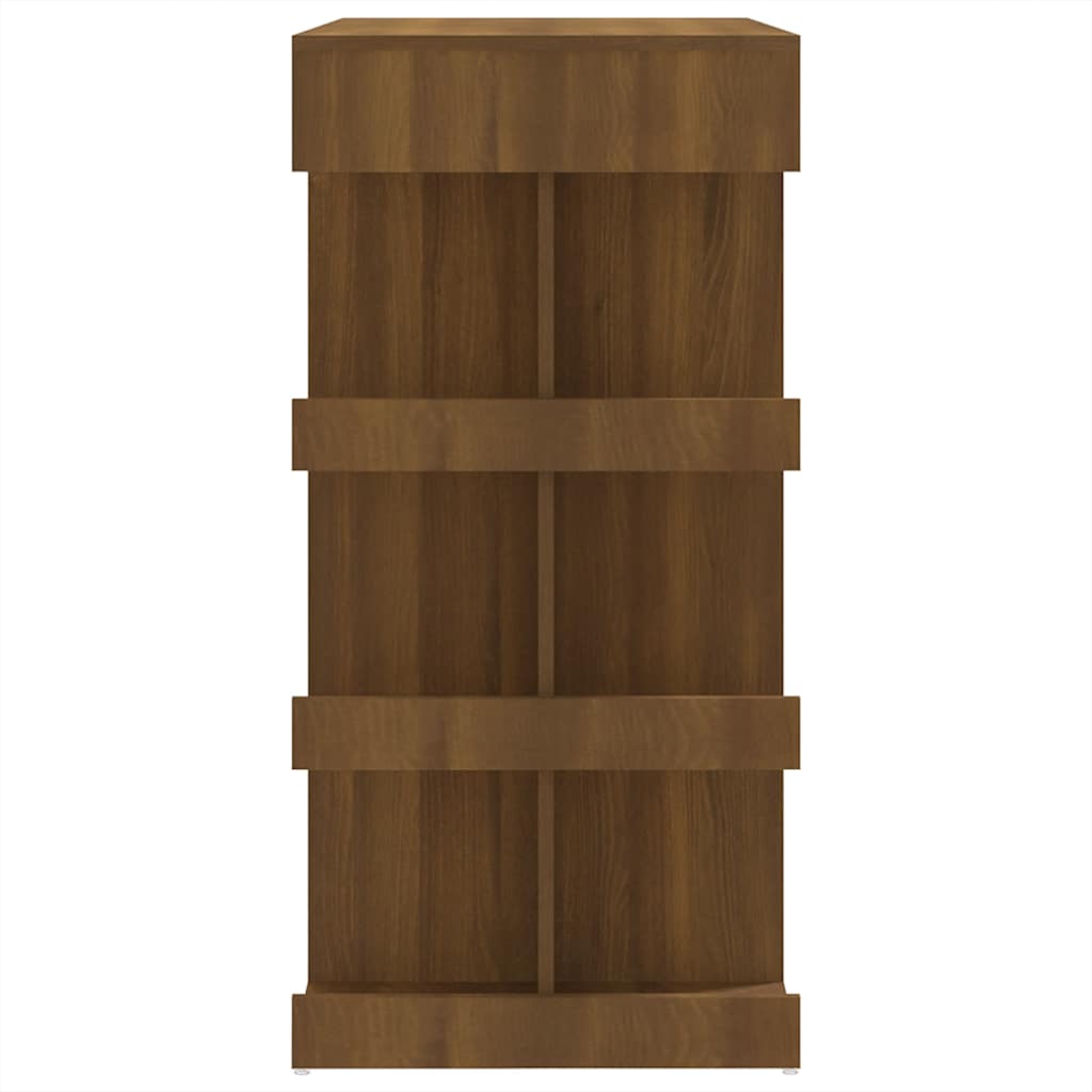 vidaXL Bartisch mit Regal Braun Eiche 100x50x101,5cm Holzwerkstoff
