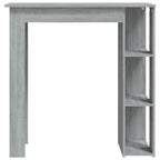 vidaXL Bartisch mit Regal Grau Sonoma 102x50x103,5 cm Holzwerkstoff