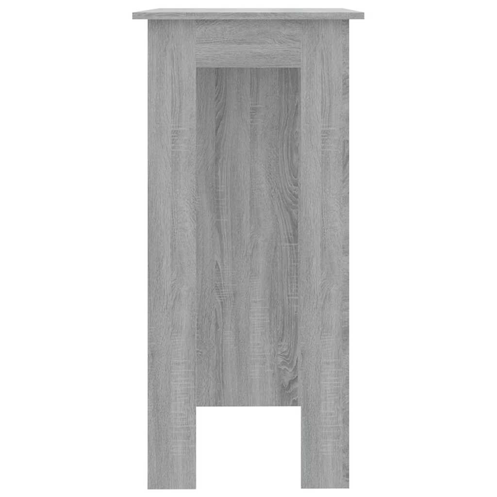 vidaXL Bartisch mit Regal Grau Sonoma 102x50x103,5 cm Holzwerkstoff