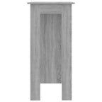 vidaXL Bartisch mit Regal Grau Sonoma 102x50x103,5 cm Holzwerkstoff