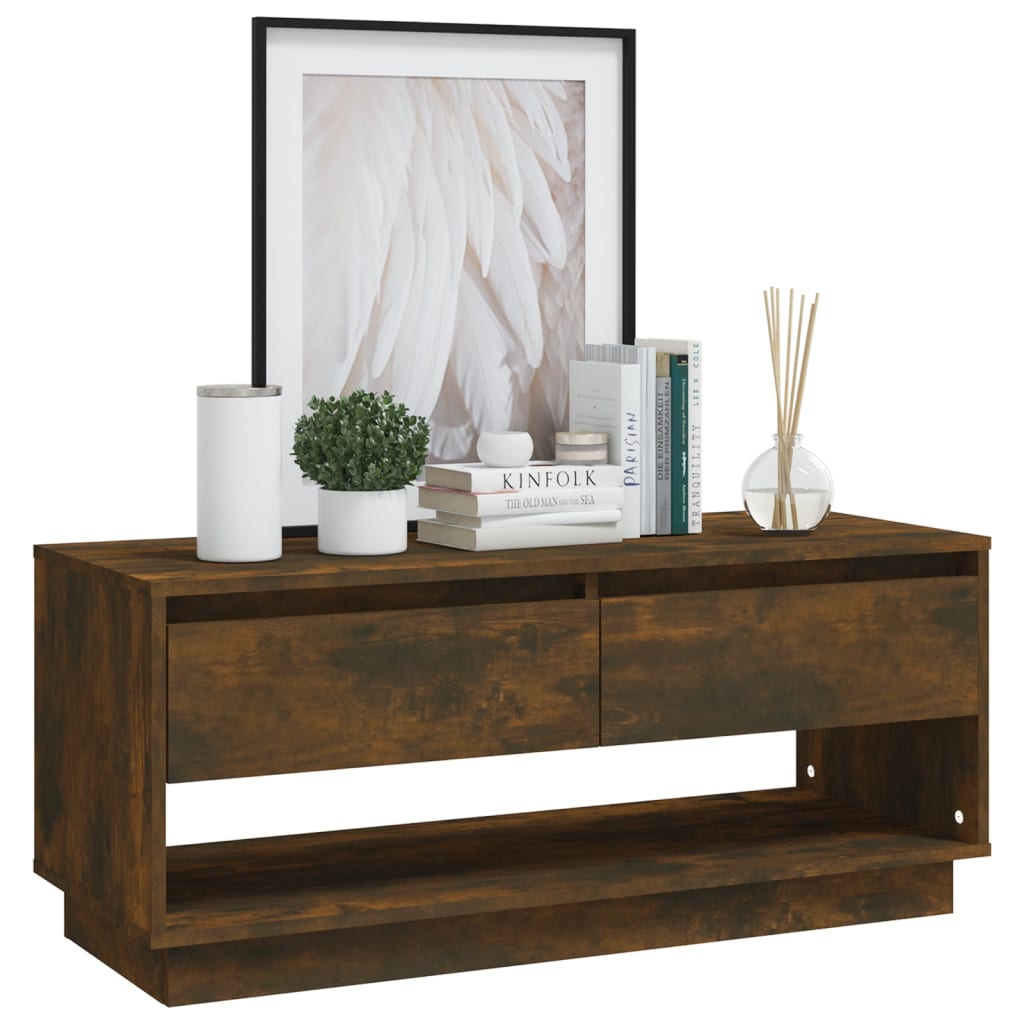 vidaXL TV-Schrank Räuchereiche 102x41x44 cm Holzwerkstoff