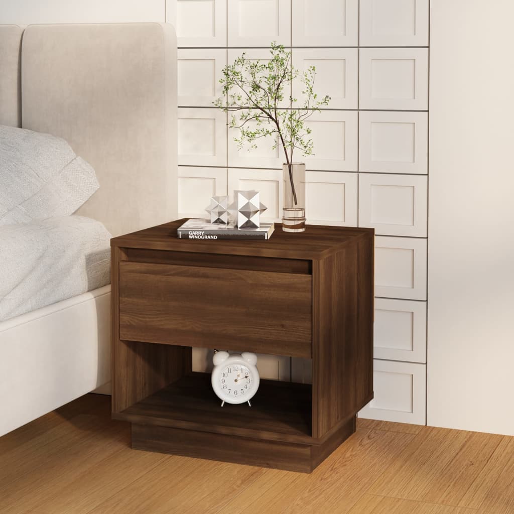 vidaXL Nachttische 2 Stk. Braun Eichen-Optik 45x34x44 cm Holzwerkstoff