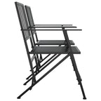 vidaXL 2-Sitzer-Gartenbank Klappbar 137 cm Schwarz Stahl