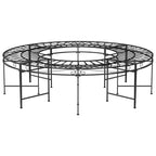 vidaXL Baumbank Rund Ø160 cm Schwarz Stahl