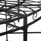 vidaXL Baumbank Rund Ø160 cm Schwarz Stahl