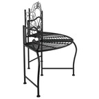vidaXL Baumbank 150 cm Schwarz Stahl