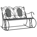 vidaXL Schaukelbank 2-Sitzer 113 cm Schwarz Stahl