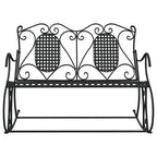 vidaXL Schaukelbank 2-Sitzer 113 cm Schwarz Stahl