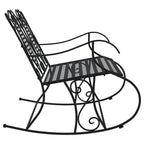 vidaXL Schaukelbank 2-Sitzer 113 cm Schwarz Stahl