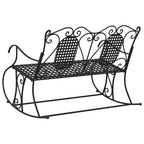 vidaXL Schaukelbank 2-Sitzer 113 cm Schwarz Stahl