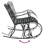 vidaXL Schaukelbank 2-Sitzer 113 cm Schwarz Stahl