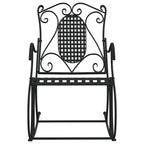 vidaXL Schaukelstuhl 84 cm Schwarz Stahl