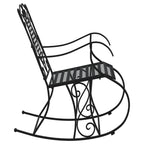 vidaXL Schaukelstuhl 84 cm Schwarz Stahl