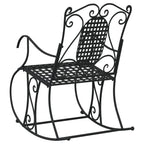 vidaXL Schaukelstuhl 84 cm Schwarz Stahl