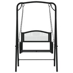 vidaXL Hollywoodschaukel 124 cm Schwarz Stahl